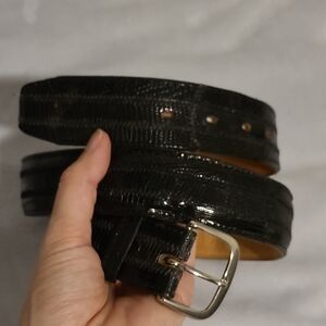 Lizard Leather Belt
